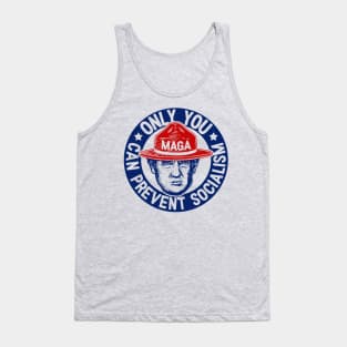 Ultra MAGA | Only You Can Prevent Socialism | We The People 1776 - 2022 | Blue Red - Darker Colors Tank Top